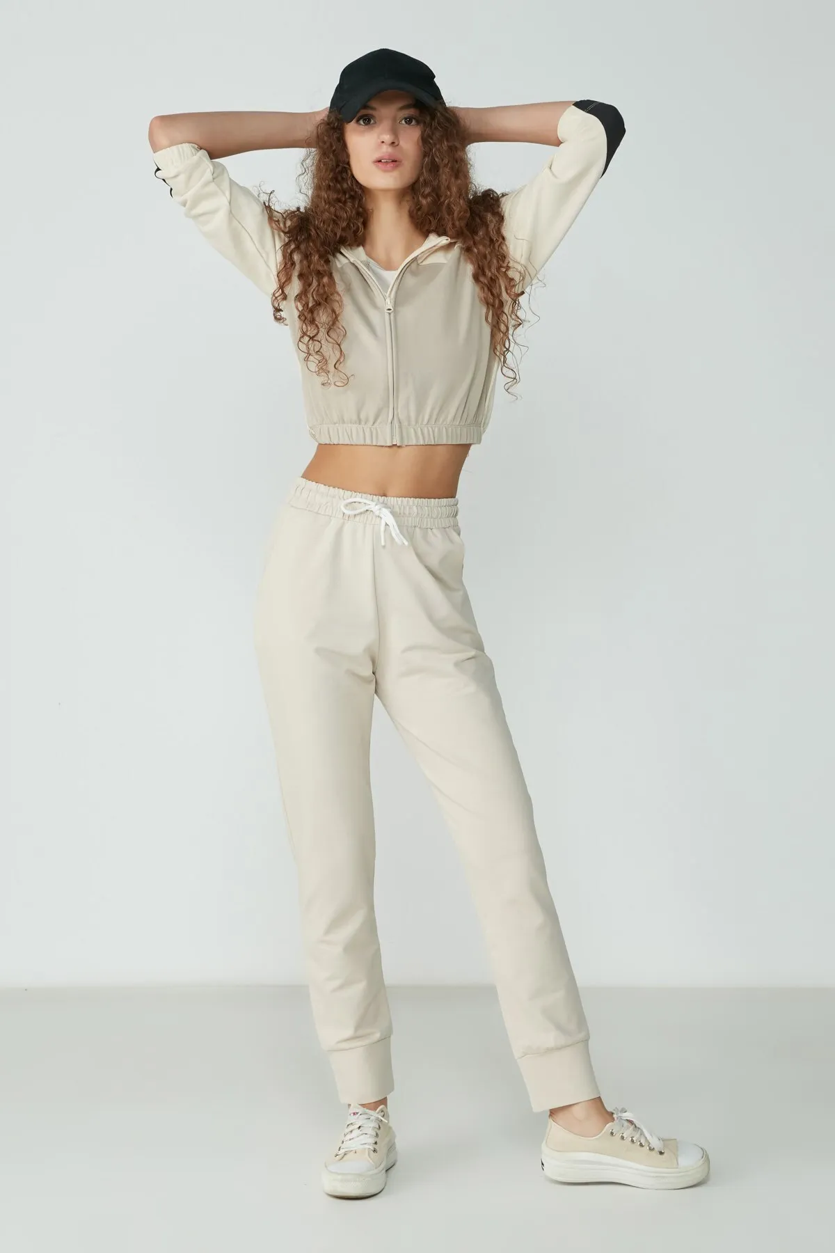 C&City  Jogger Cuff Sport-Jogginghose 735 Stone