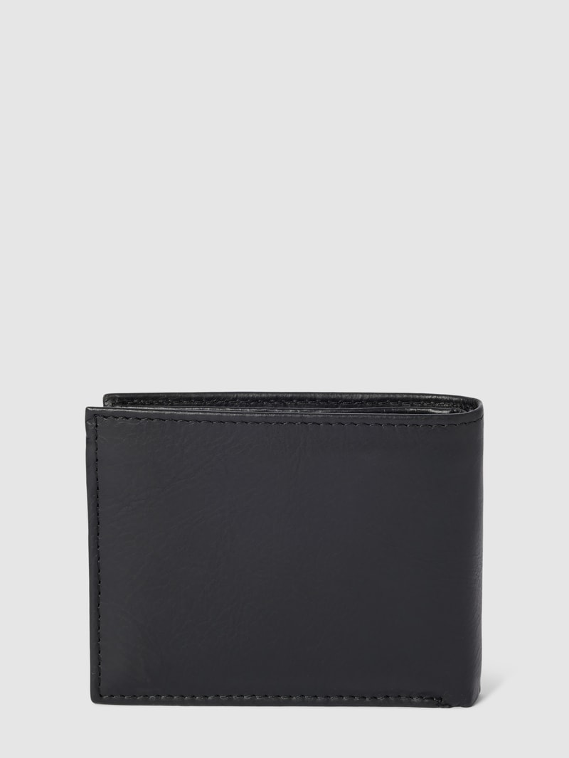 Portemonnaie mit Label-Detail in schwarz