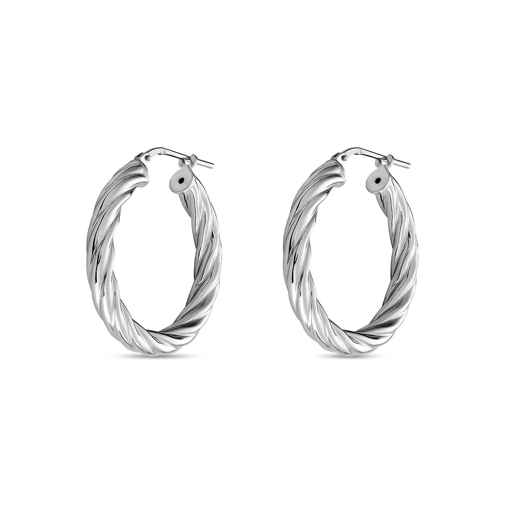 FAVS Créoles 925 Argent Boucles d'oreilles