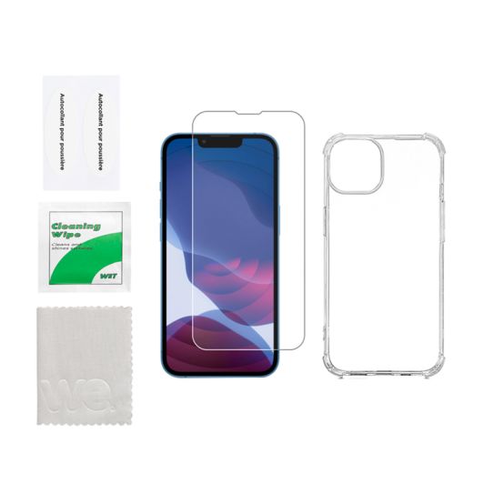 Carcasă din sticlă securizată pentru iPhone 14, pachet WE