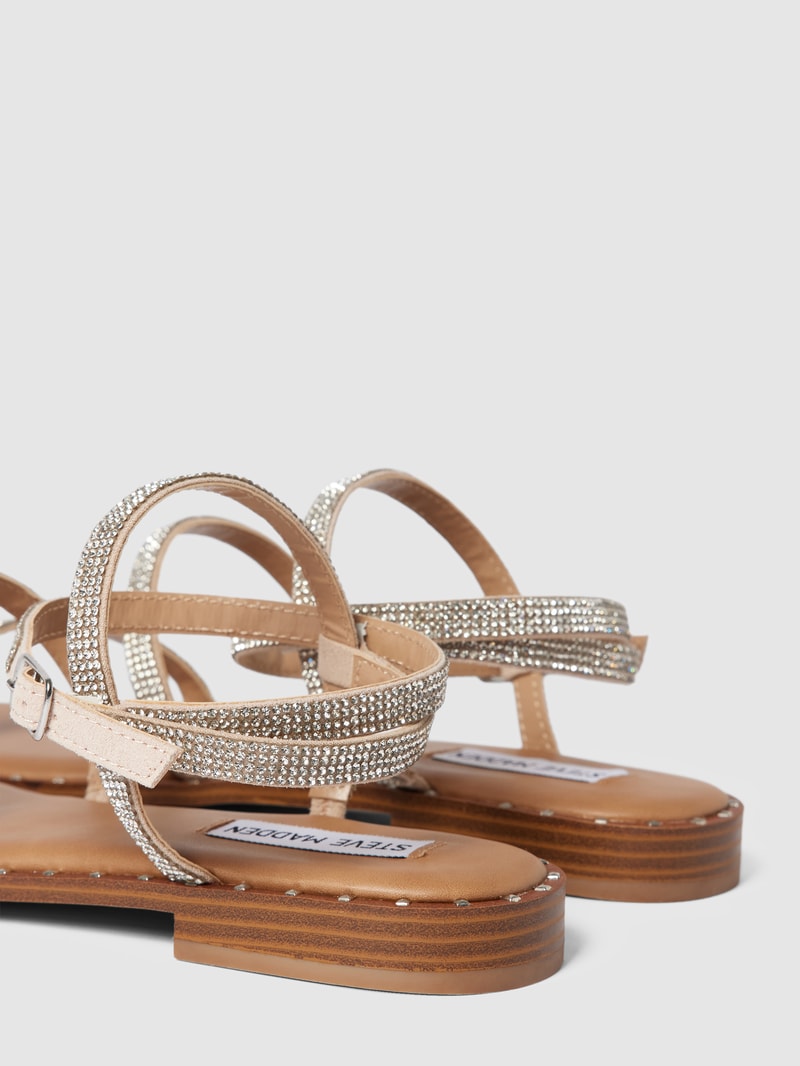 Sandalen mit Strasssteinbesatz Modell 'TRANSPORT' in silber