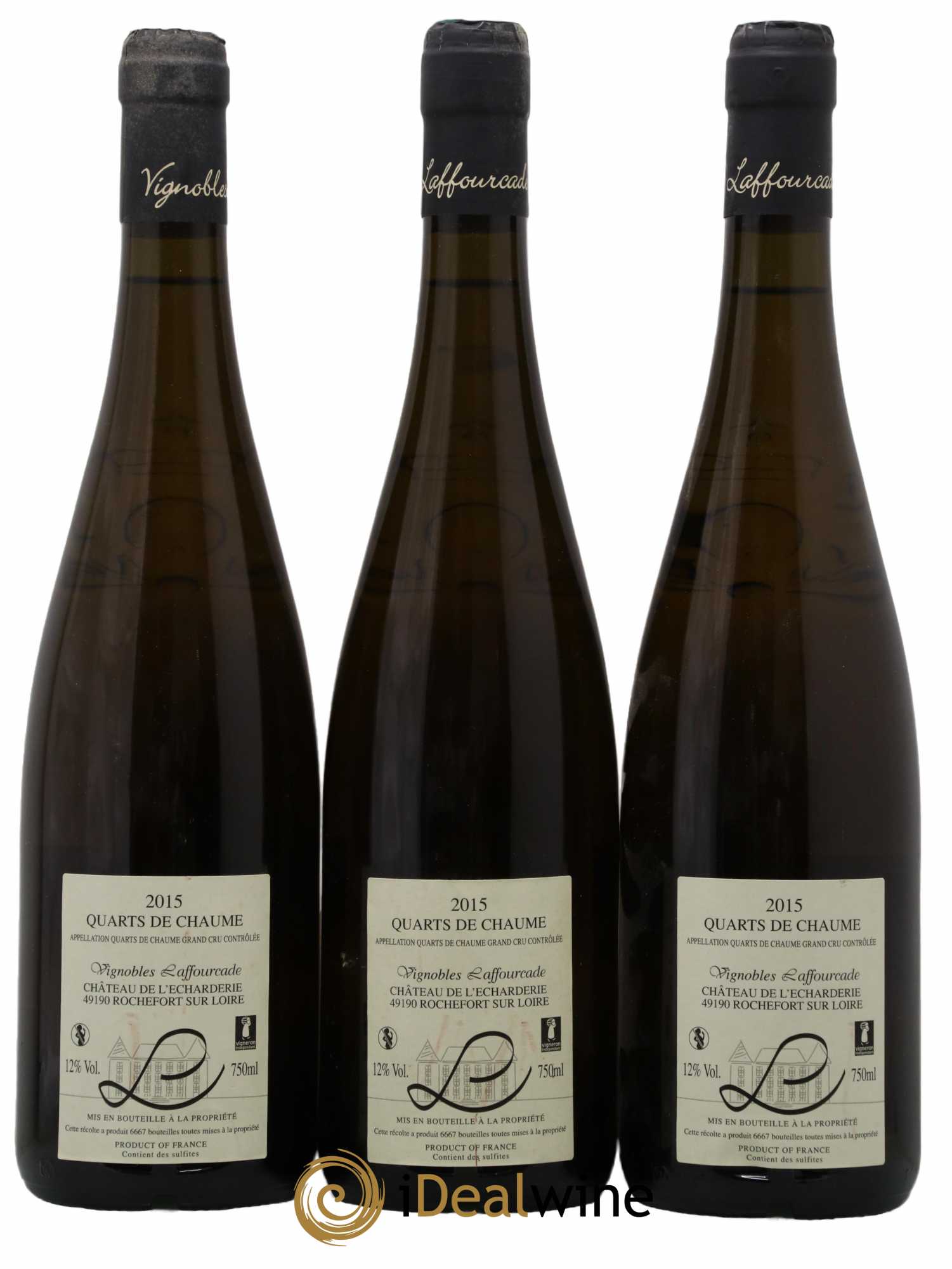 Quarts de Chaume Château de l'Echarderie 2015 - Lot de 3 Bouteilles