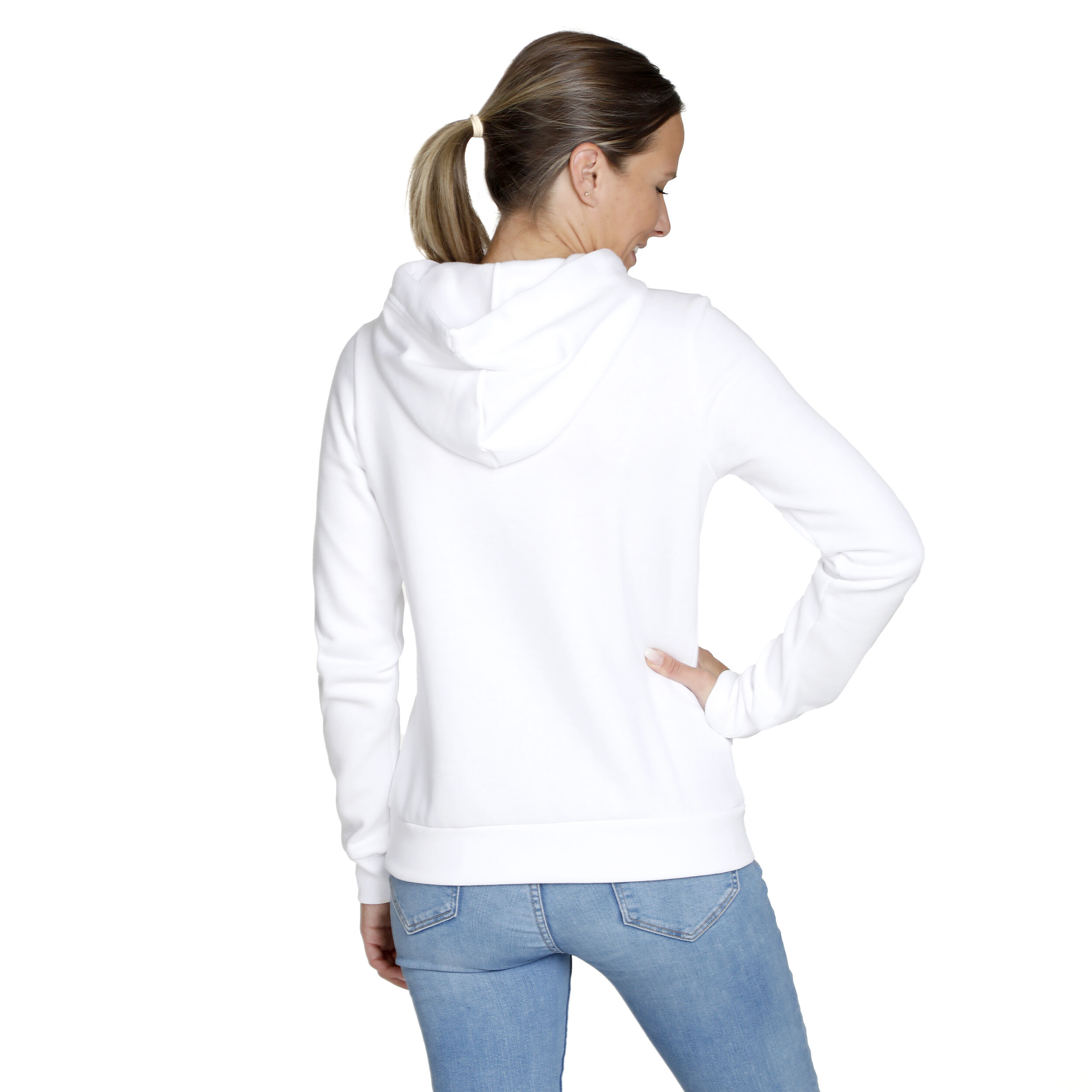 Tennis Signature Hoody Damen - Weiß, Mehrfarbig
