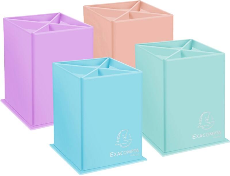 Exacompta Aquarel Stiftehalter Pappkarton Farbig sortiert 8,5 x 8,5 x 11 cm