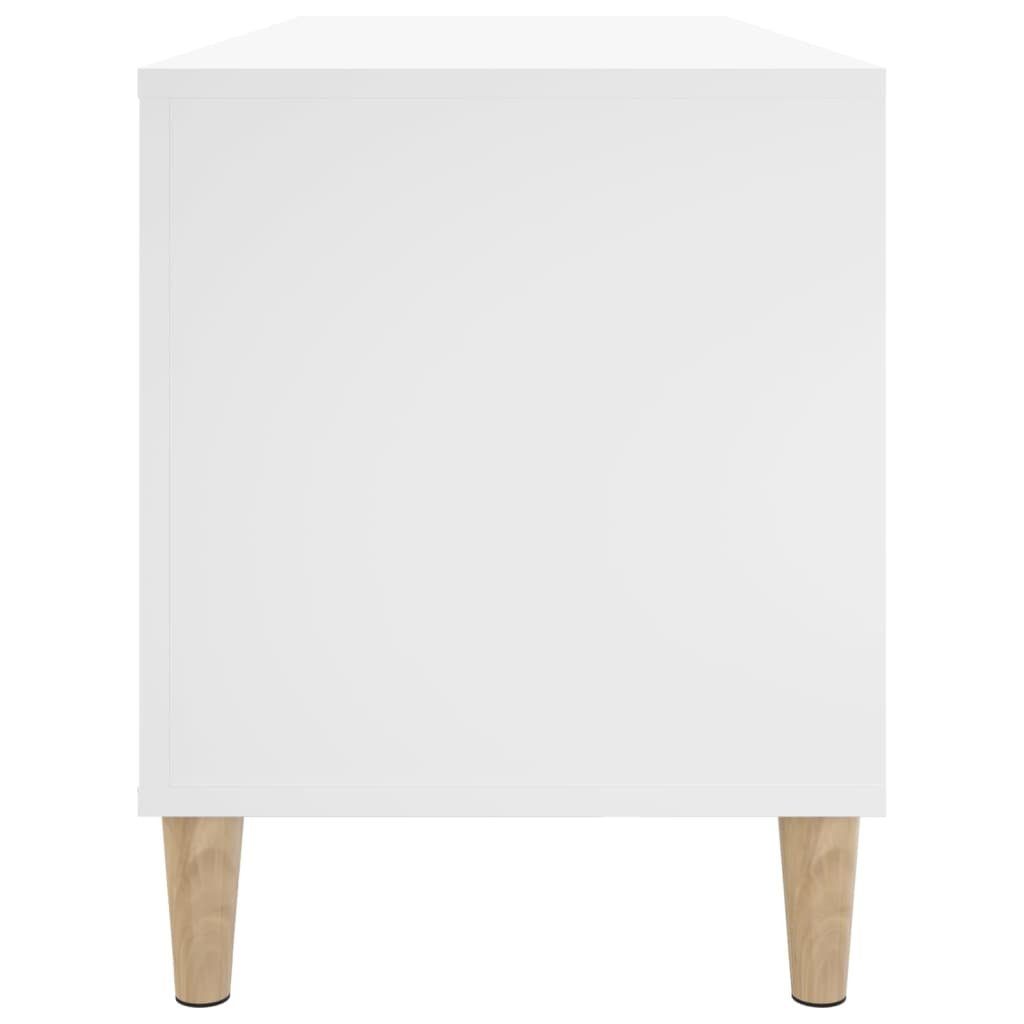 vidaXL Media-Regal Plattenschrank Weiß 100x38x48 cm Holzwerkstoff, 1-tlg.