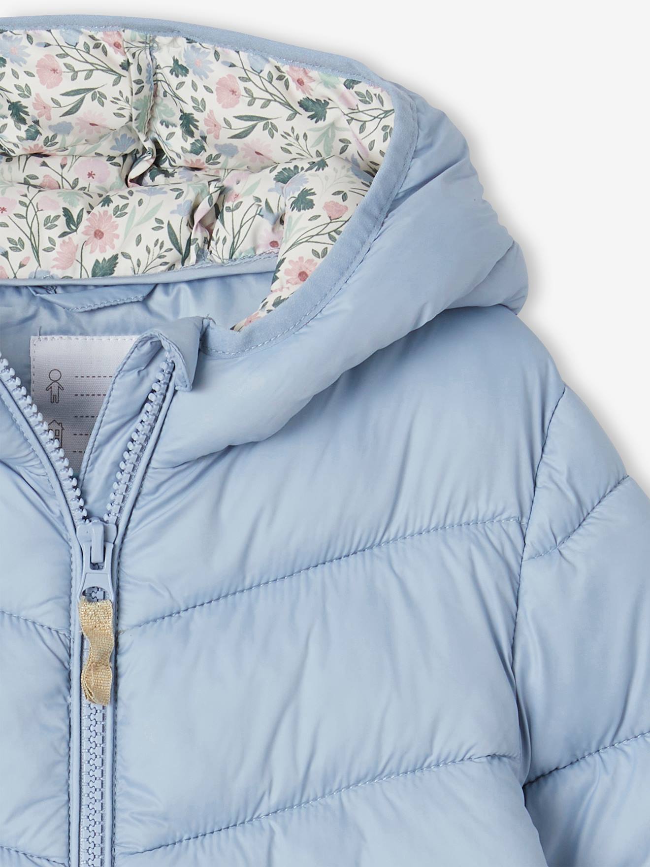 Vertbaudet Mädchen Light-Steppjacke mit Kapuze - blush