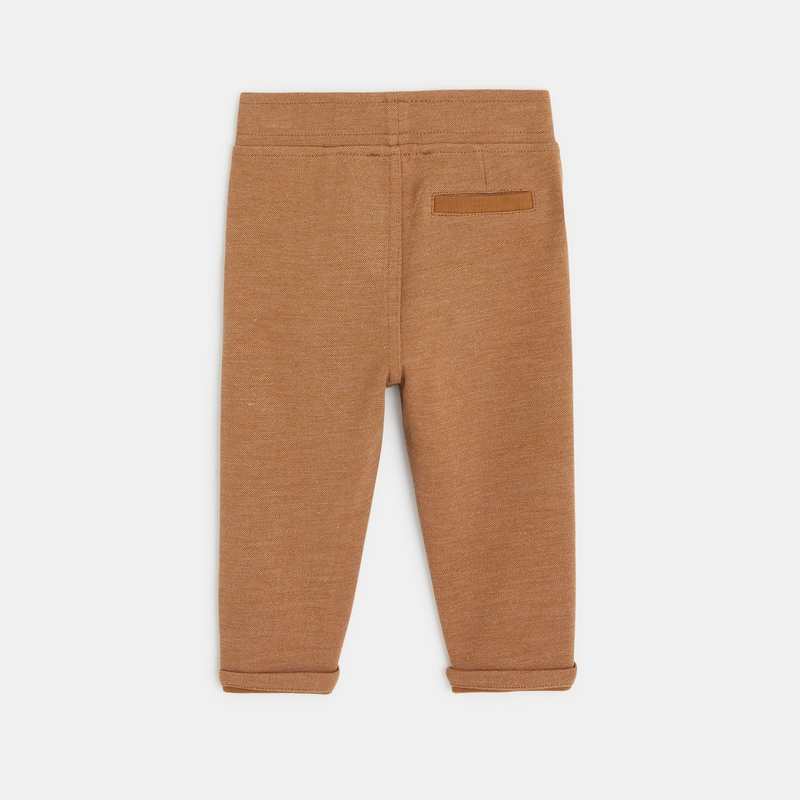 Pantalon coton fantaisie marron bébé garçon