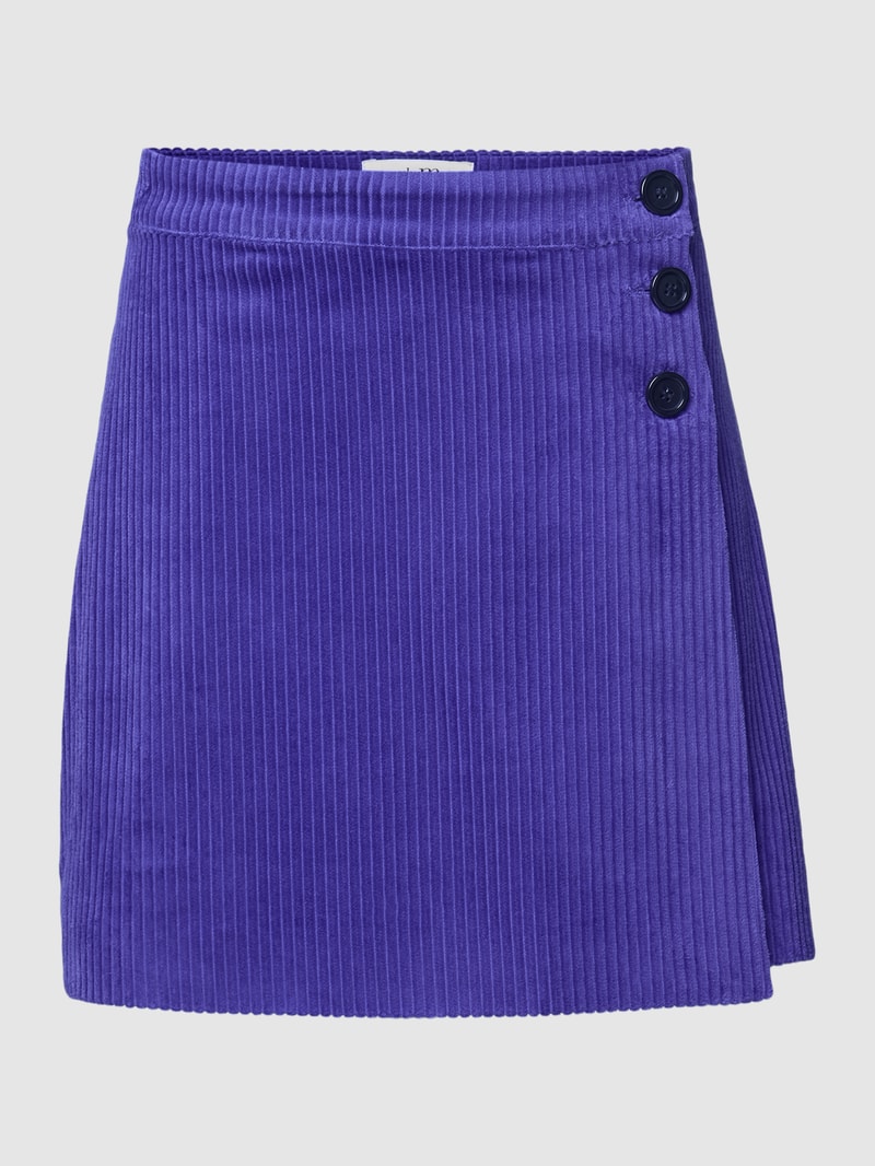 Minirock in Cord-Optik Modell 'Marlie' in royalblau