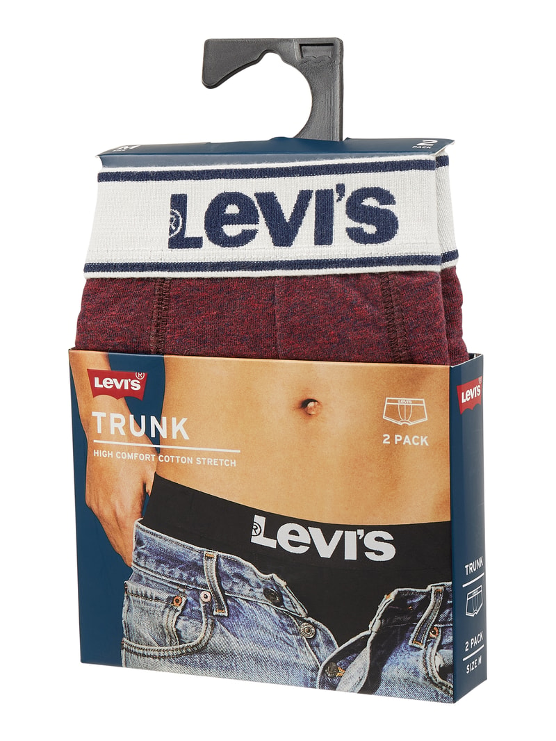 Trunks im 2er-Pack in bordeaux rot meliert
