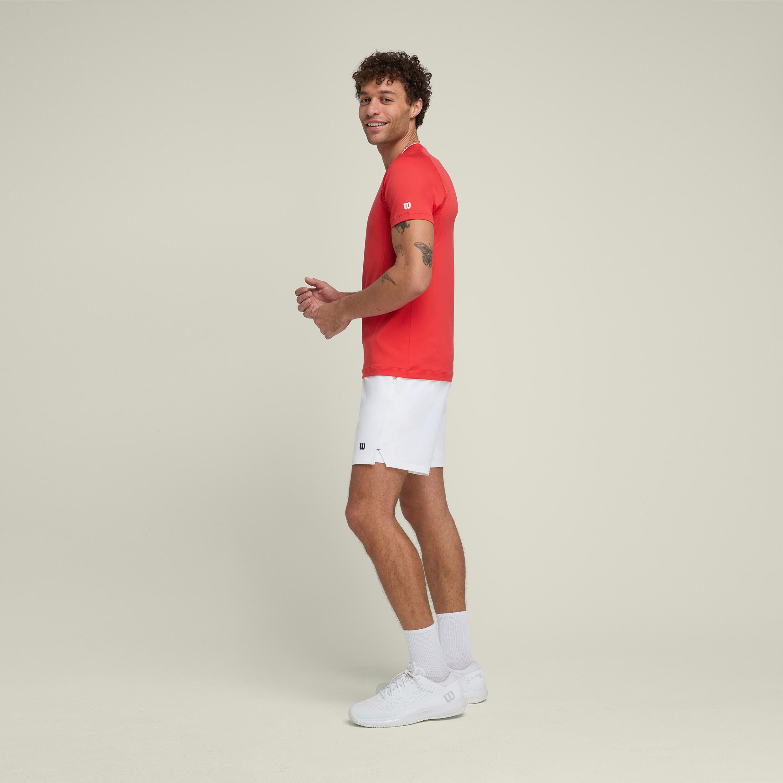 Team Players Seamless Crew T-Shirt Herren - Rot
