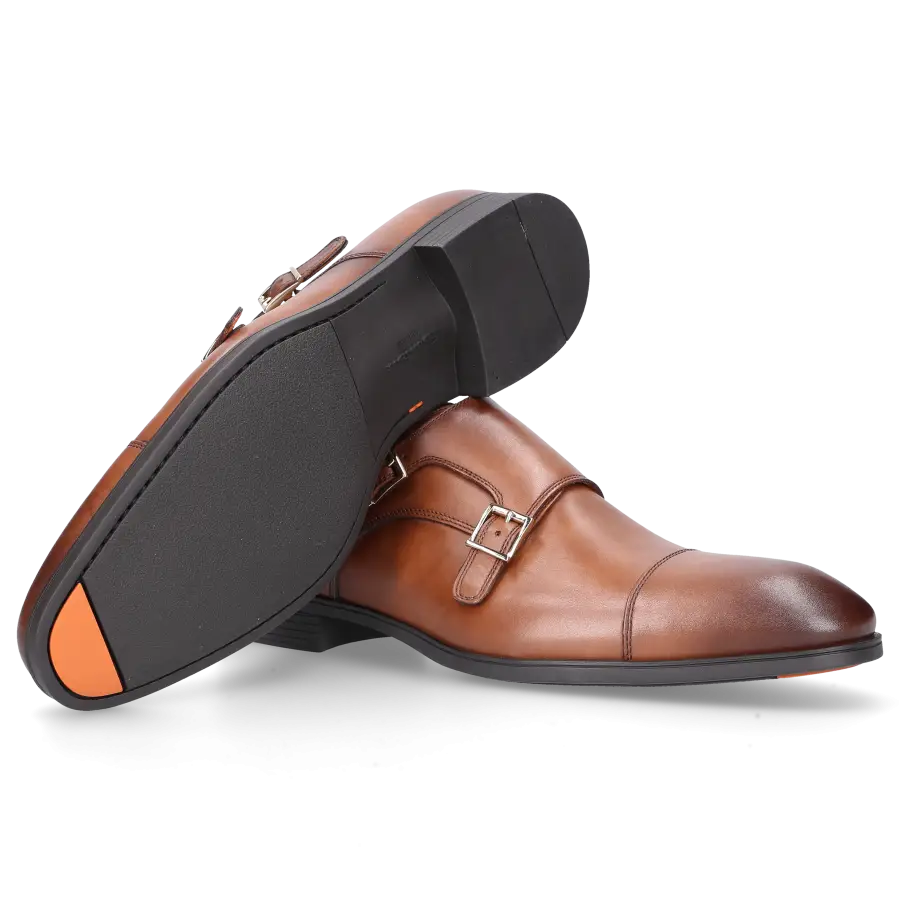 Santoni - Monk Schuhe 2110 HE braun - braun