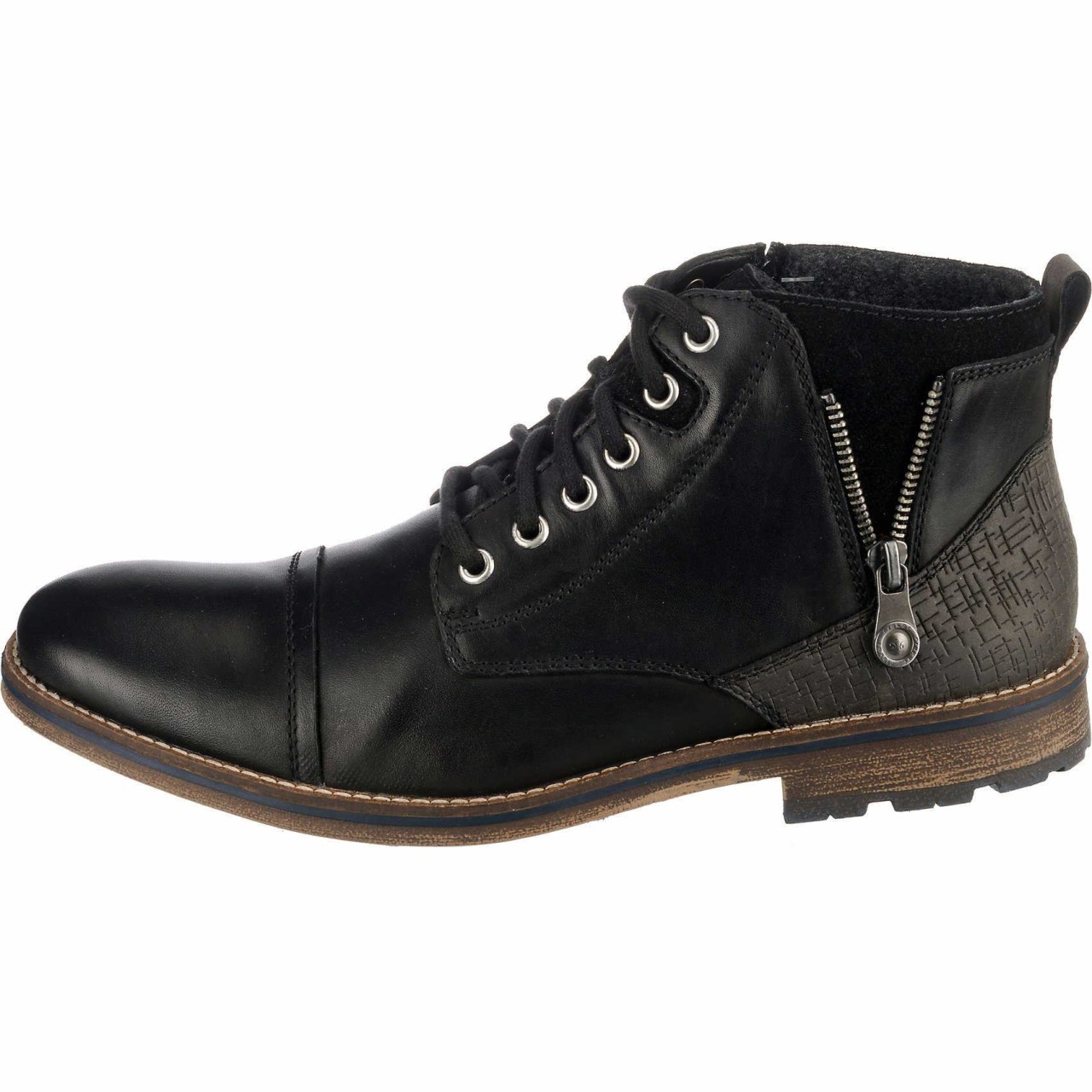RIEKER Schnür-Stiefeletten schwarz