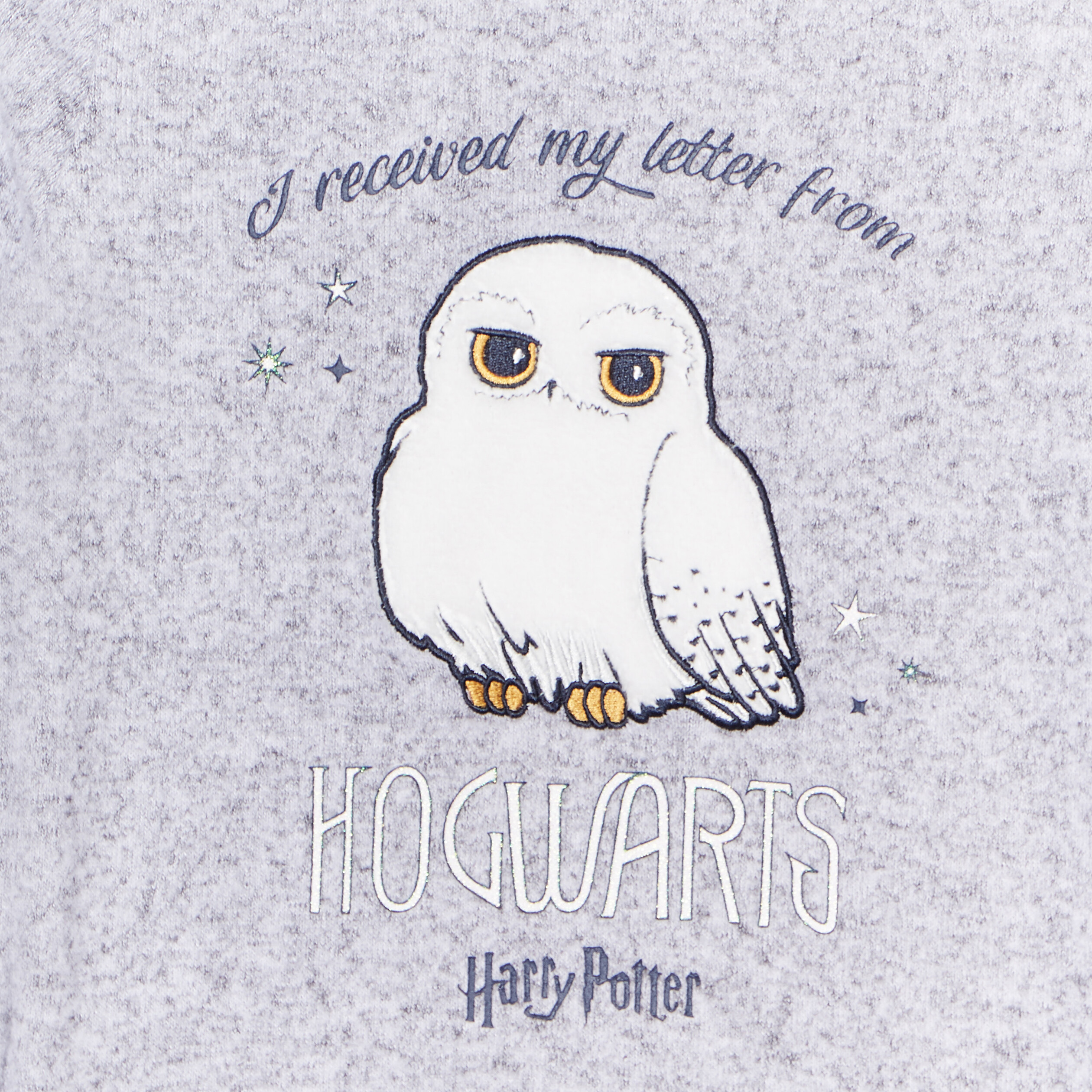 Pull droit col rond Harry Potter gris fille | La Halle