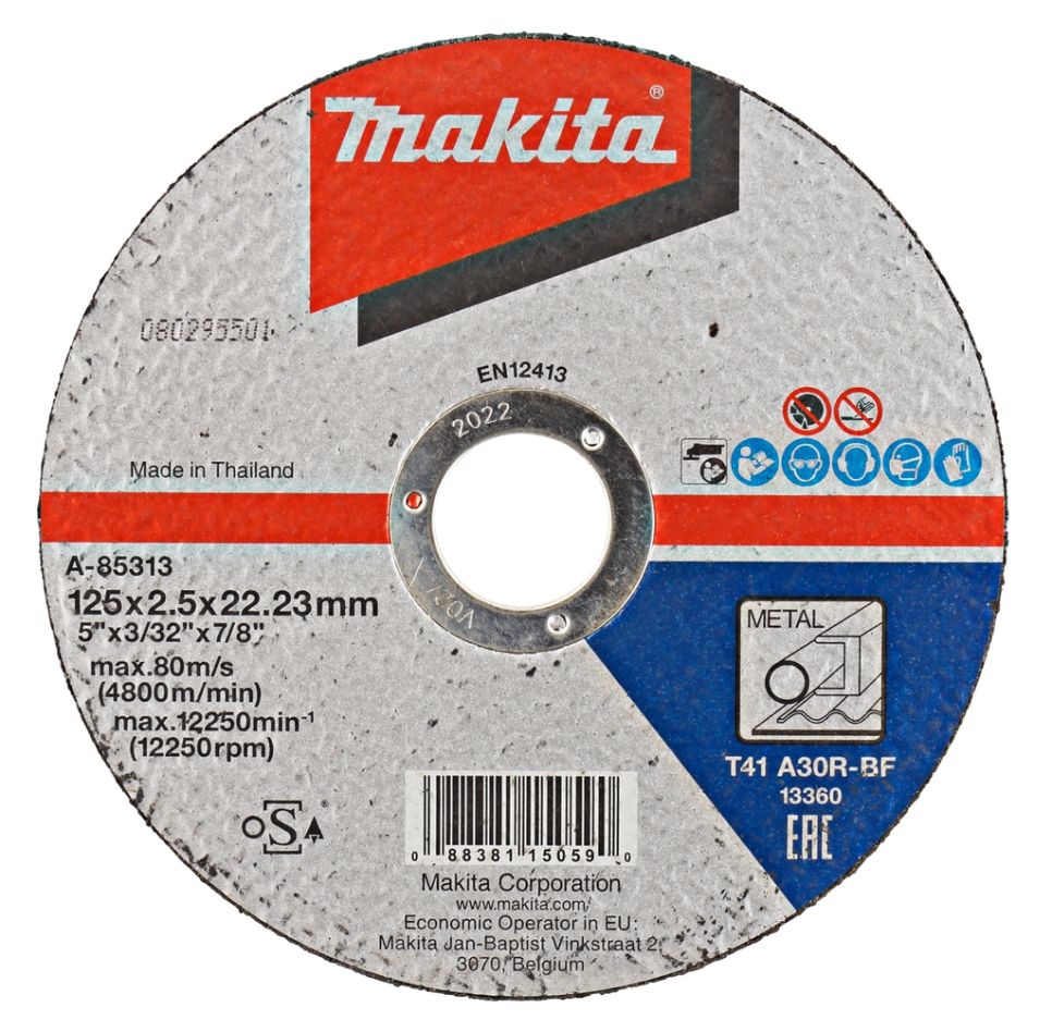 Makita Tilbehør A-85313 Skjæreskive Metall 125 x 22,2 mm 1 stk