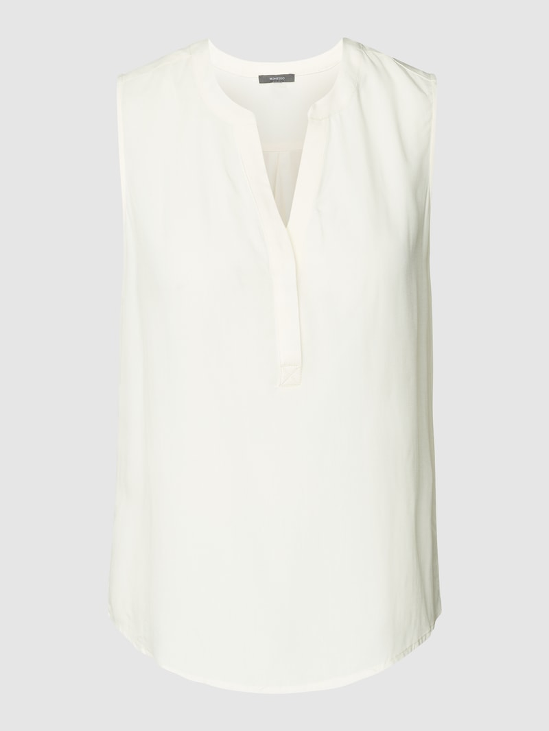 Blusentop aus reiner Viskose Modell 'Solid' in offwhite