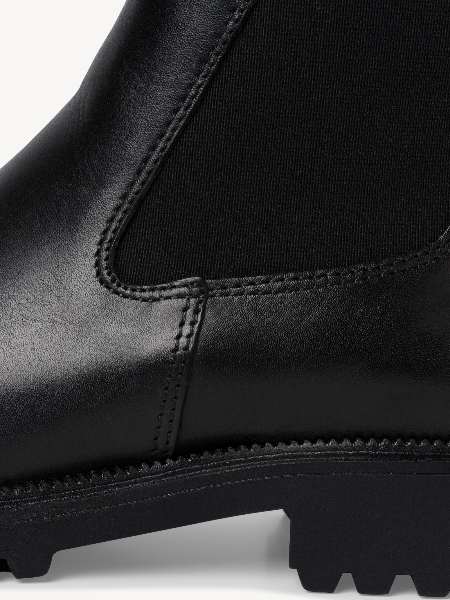 Bottine Chelsea en cuir - noir