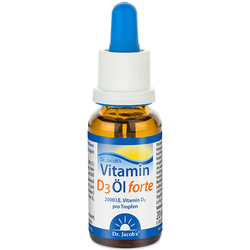 VITAMIN D3 ÖL forte 2000 I.E. hochdos.Dr.Jacob's  20 ml  Tropfen zum Einnehmen