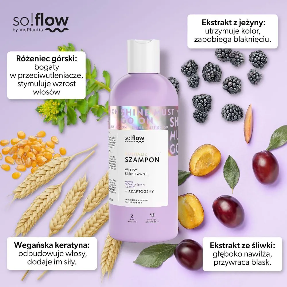 So!Flow Αναζωογονητικό σαμπουάν για βαμμένα μαλλιά