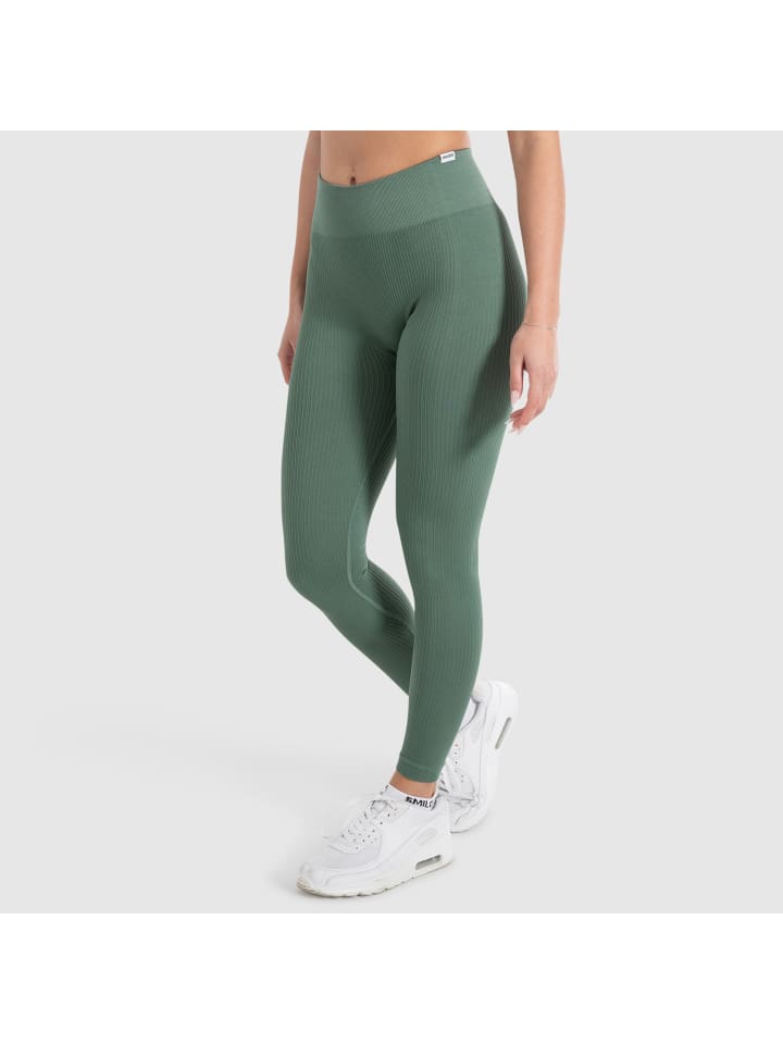 SMILODOX Kompression Leggings Amaze Ripp in Olive günstig kaufen