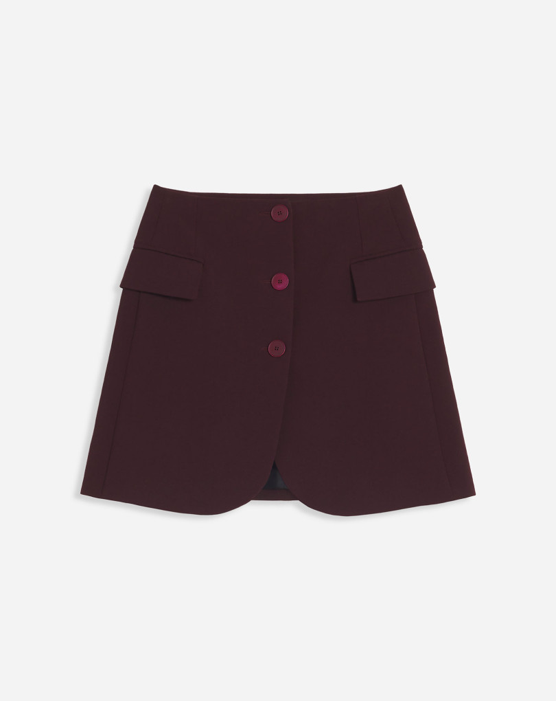 JUPE COURTE À TAILLE HAUTE