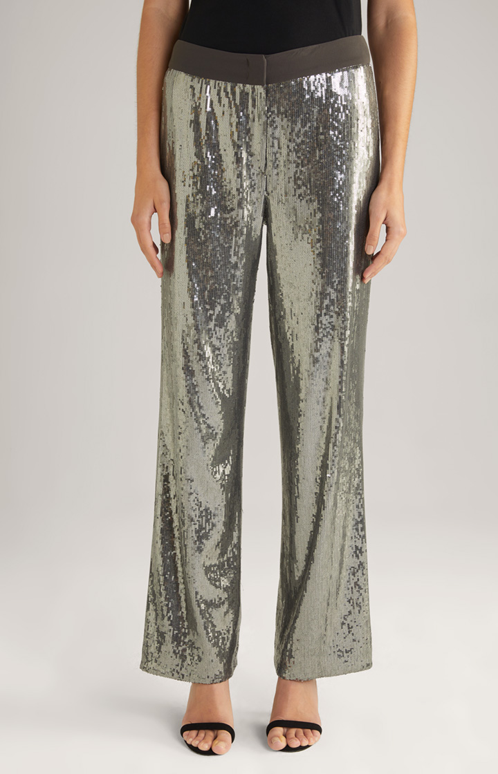 Pailletten-Hose in Grau