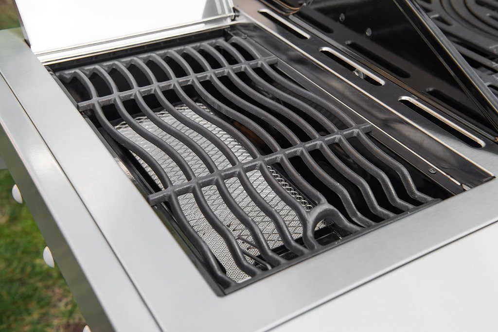nexgrill Gasgrill 5B Deluxe 5+3 Brenner, Heckbrenner, Keramik-Seitenbrenner & Seitenkochfeld, 25KW, Aufbaumaß: 152x59x120 cm