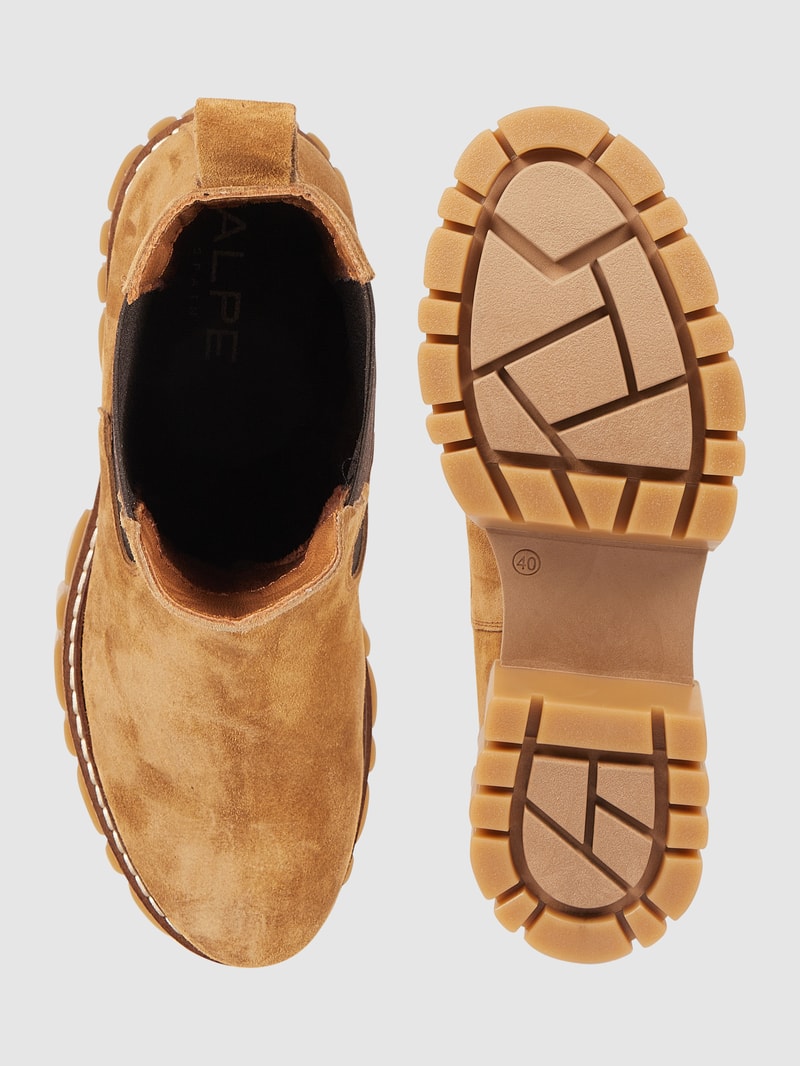 Chelsea Boots aus Veloursleder in camel