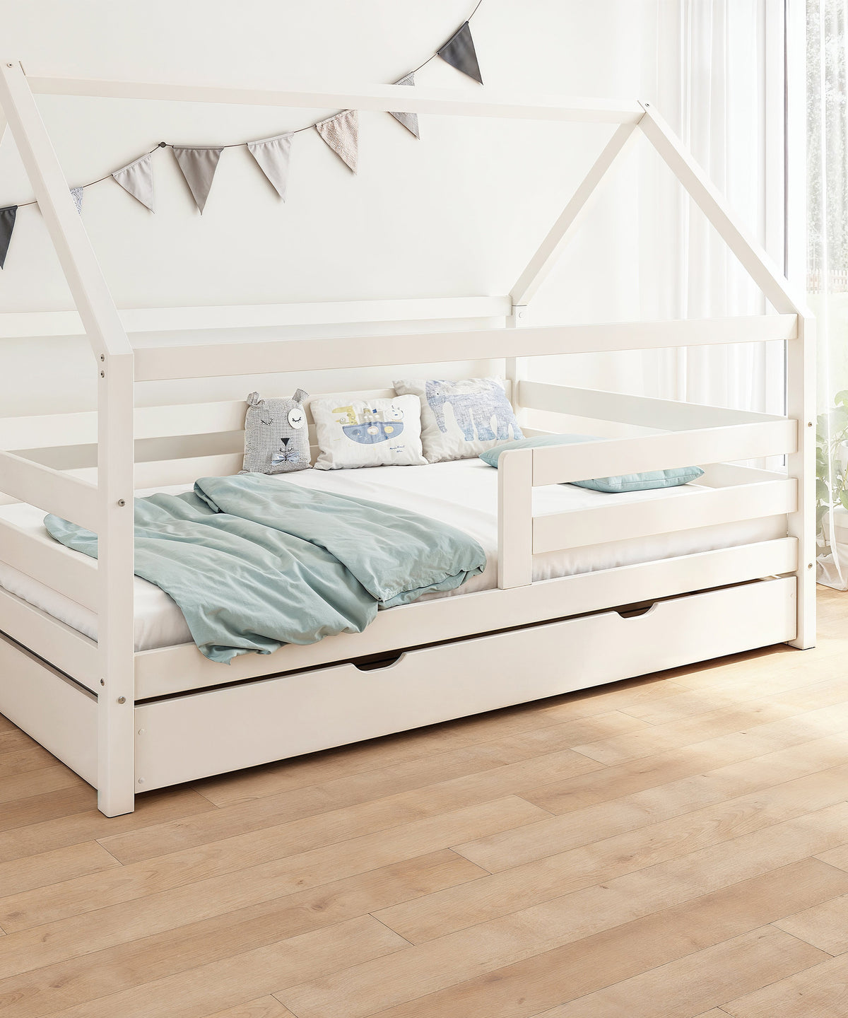 Hausbett Kiefer K3 Weiß