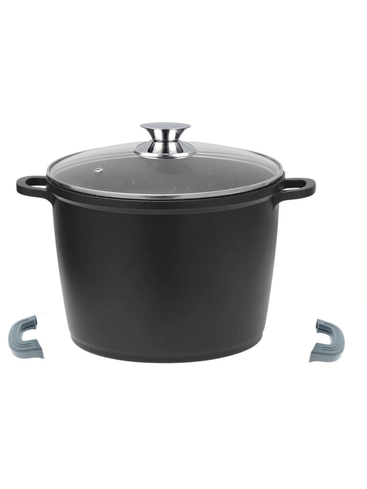 Cheffinger Tiefer Kochtopf Induktion Deckel Ø24/28cm in Schwarz günstig kaufen