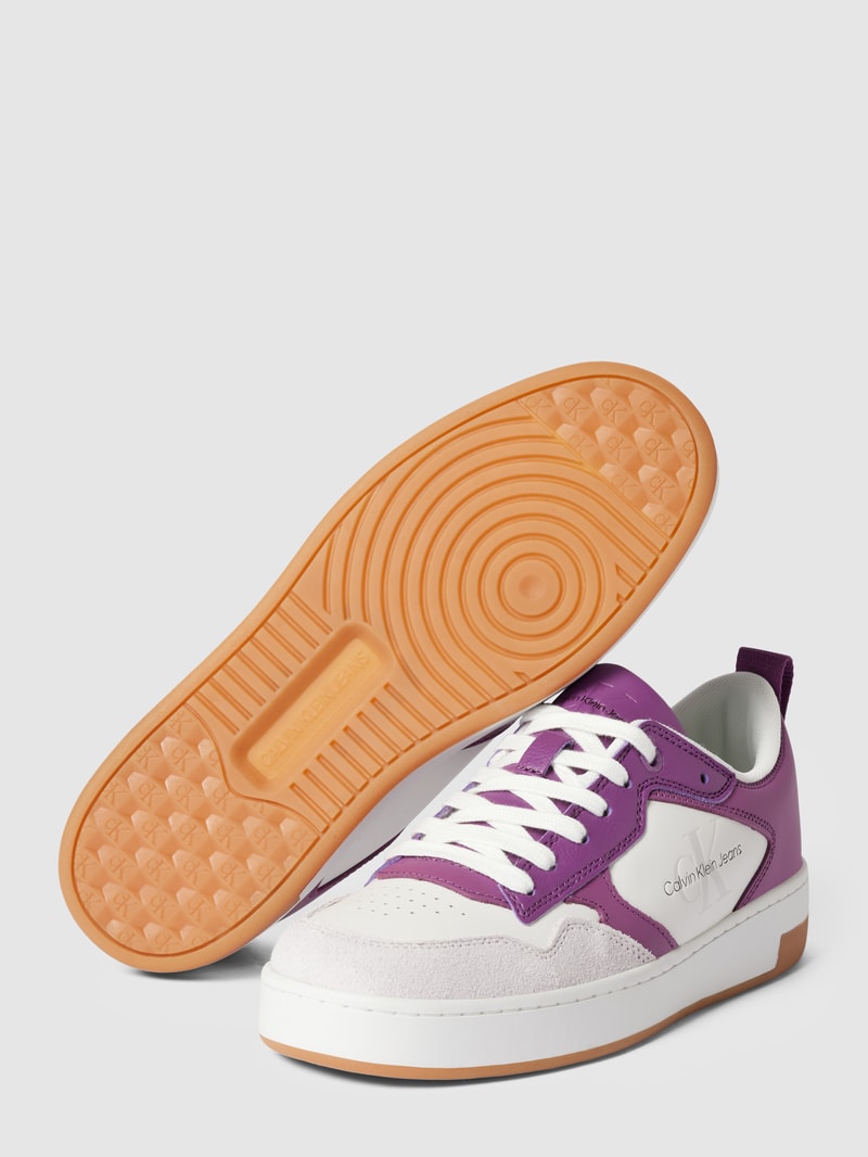 Sneaker mit Label-Print Modell 'BASKET' in lila