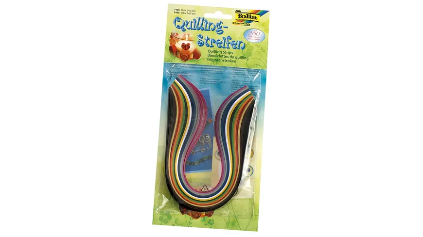 folia Quilling-Streifen 280 Stück farblich sortiert