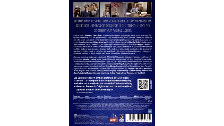 Arsène Lupin - Der Meisterdieb - Komplettbox (Staffeln 1-2) (Fernsehjuwelen)  [8 DVDs]