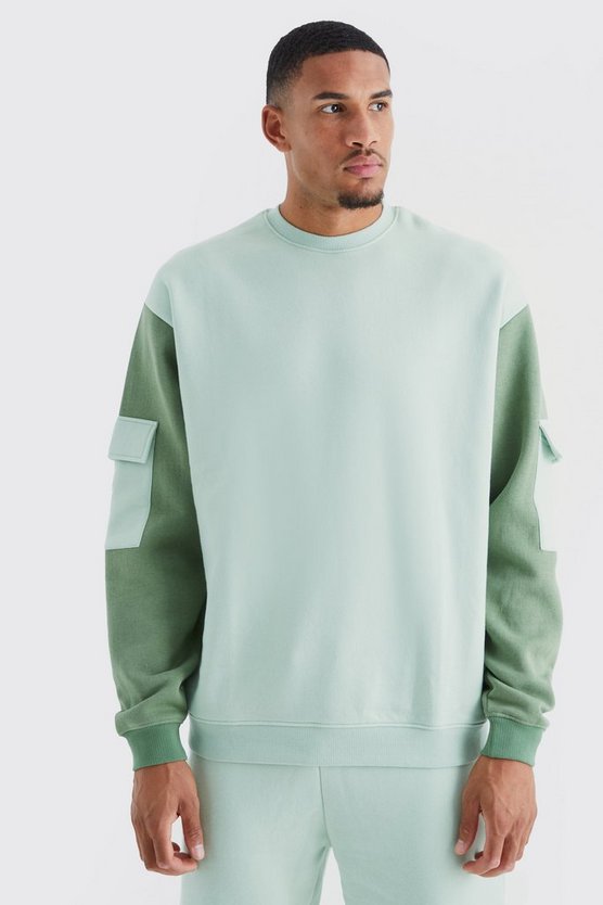 Tall Oversize Colorblock Cargo-Trainingsanzug