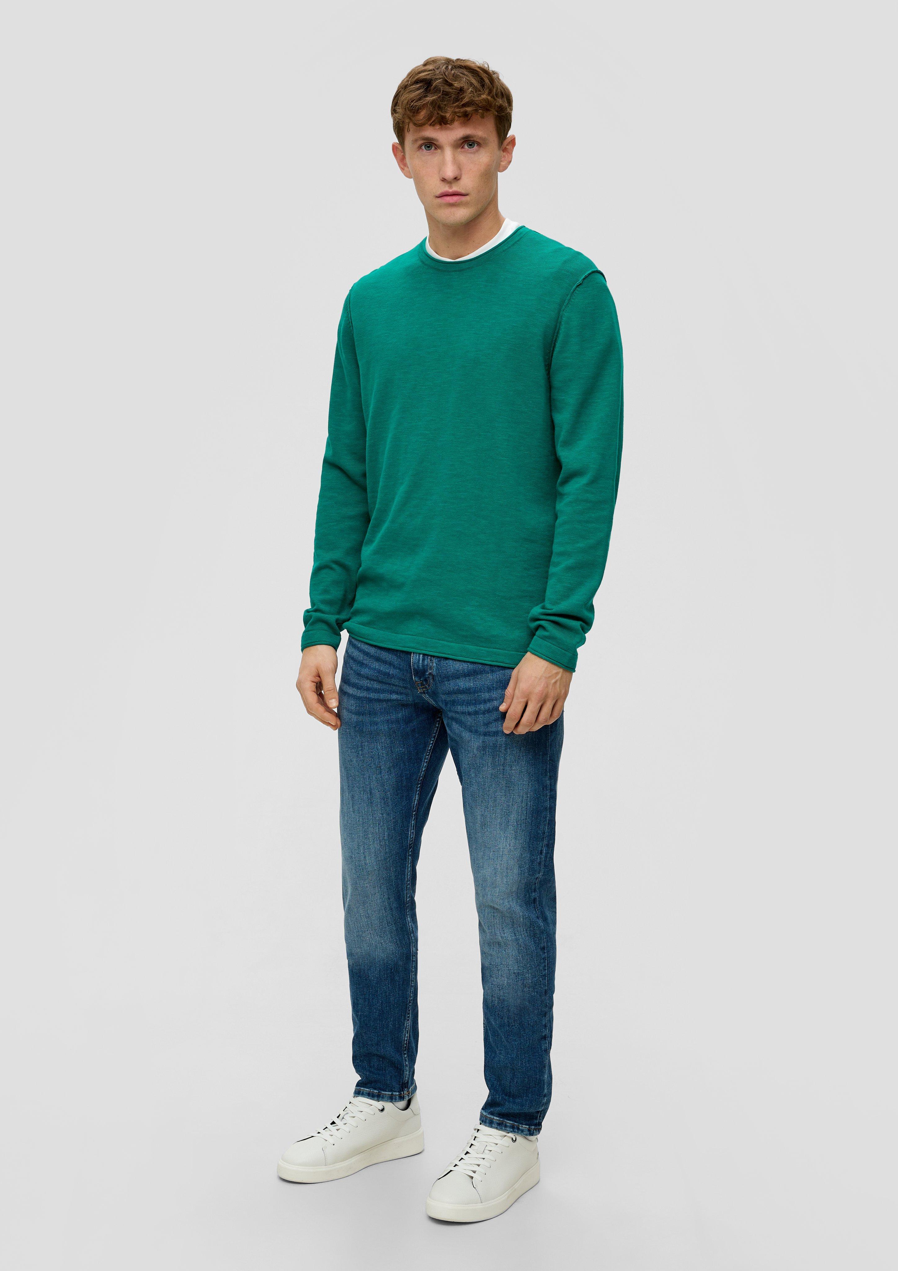 Strickpullover mit Rollkante  2141098-7652