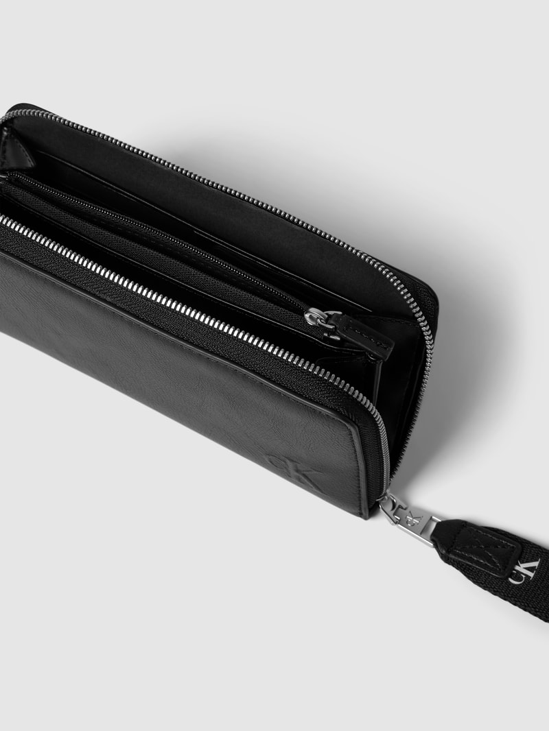 Portemonnaie in Leder-Optik in schwarz