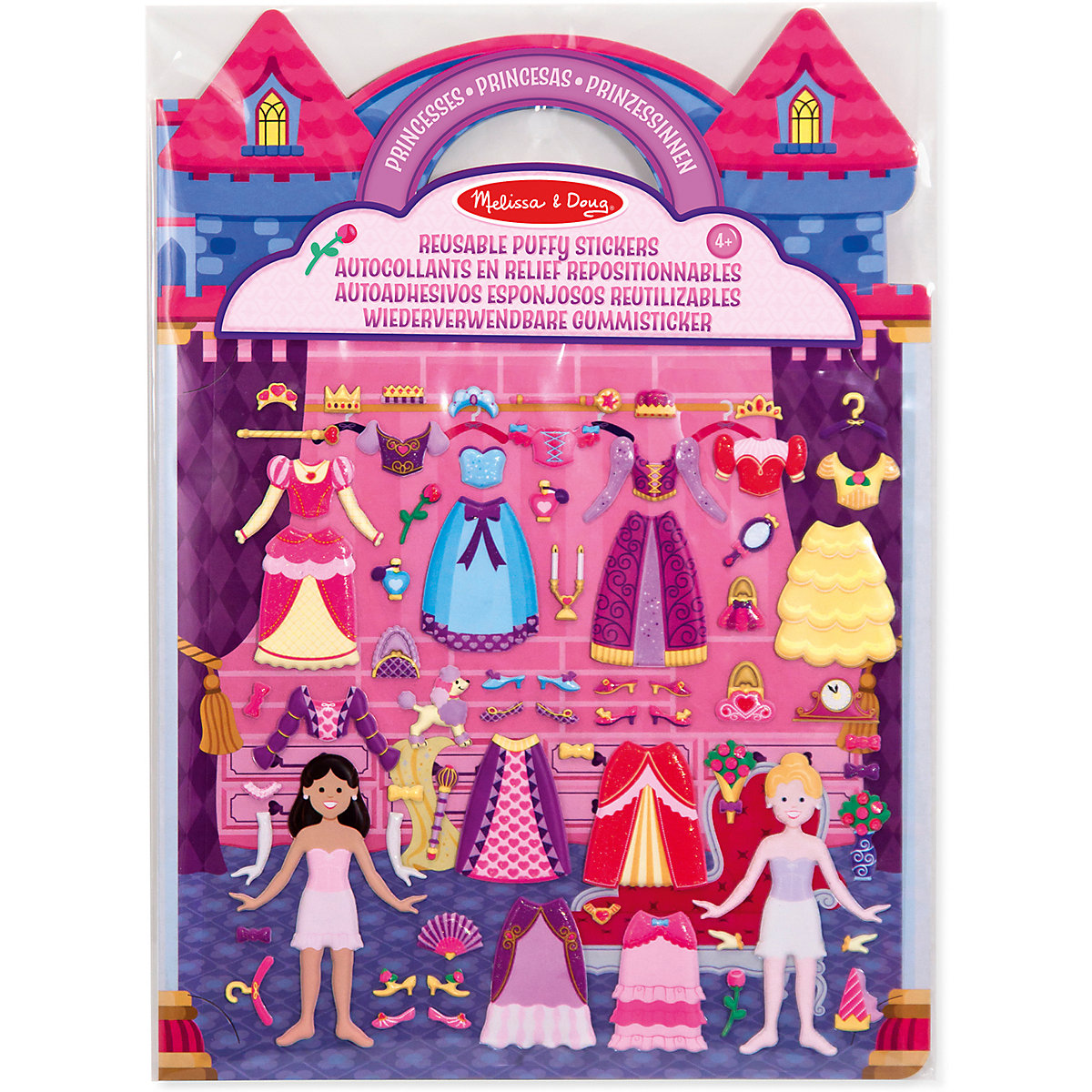 Wiederverwendbare Gummisticker - Prinzessin