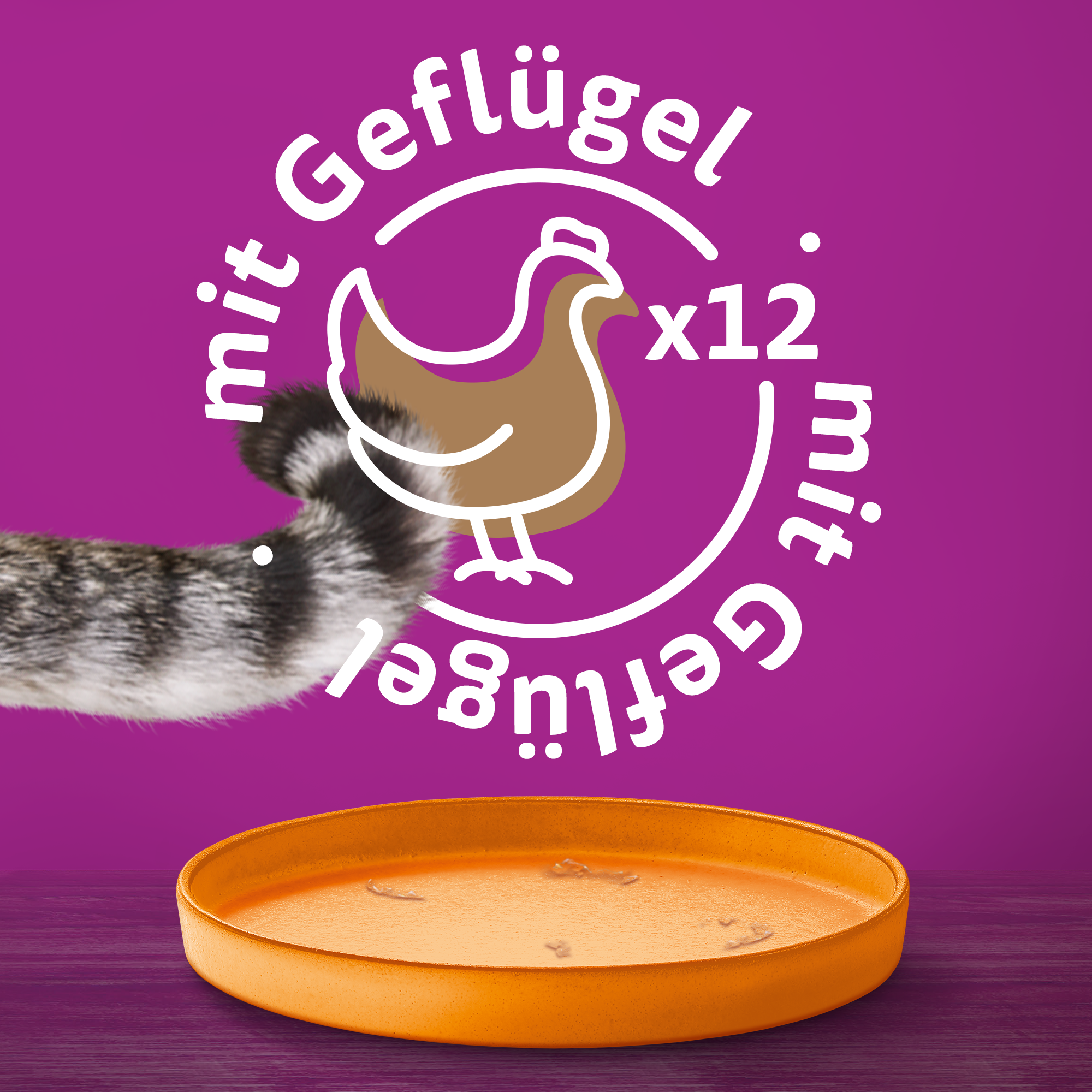 Whiskas Nassfutter Whiskas Adult 1+ Sauce 12x400g Geflügel