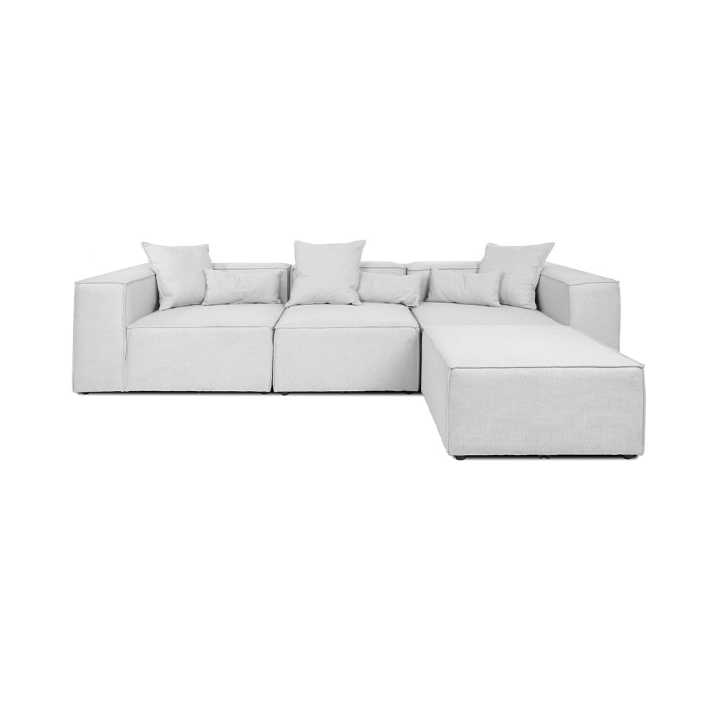 Home Deluxe Modulares Sofa VERONA - L hellgrau