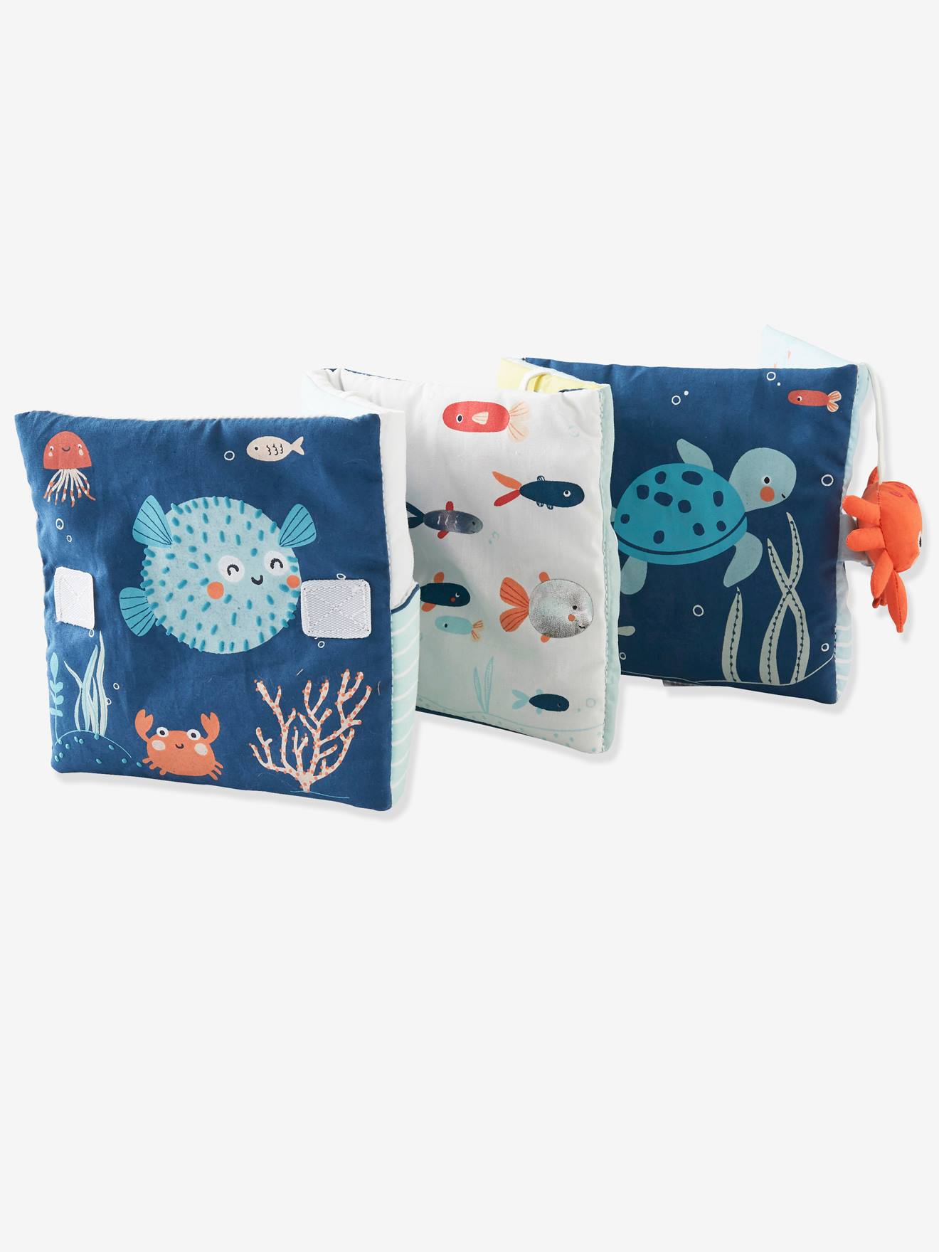 Livre d'éveil accordéon Eau salée bleu