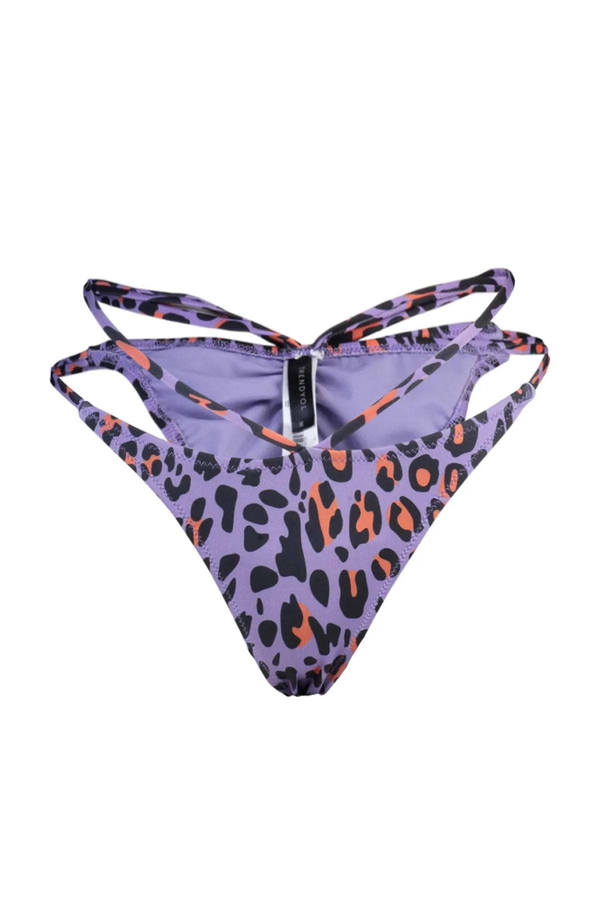 Trendyol Collection  Brasilianische Bikinihose mit hohem Beinausschnitt und Tiermuster TBESS23BA00051