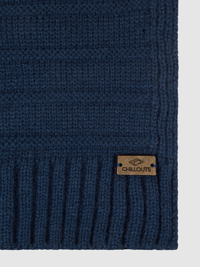 Schal mit Streifenmuster Modell 'Gordon' in marineblau