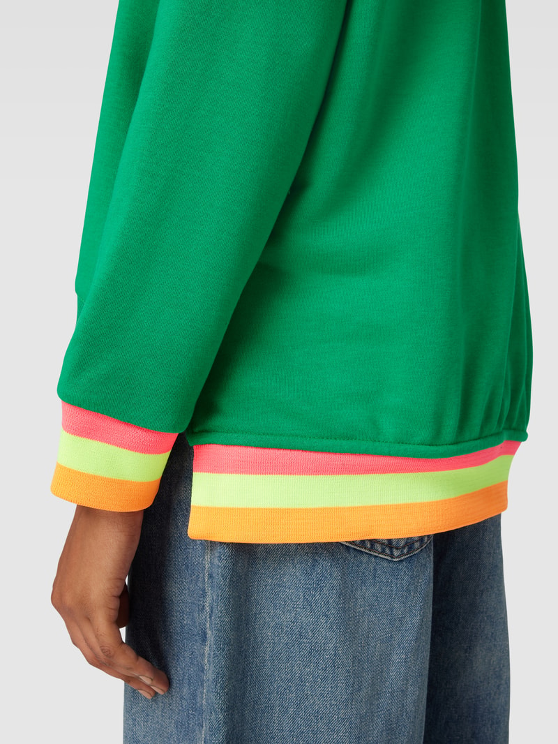 Sweatshirt mit Statement-Print in grün