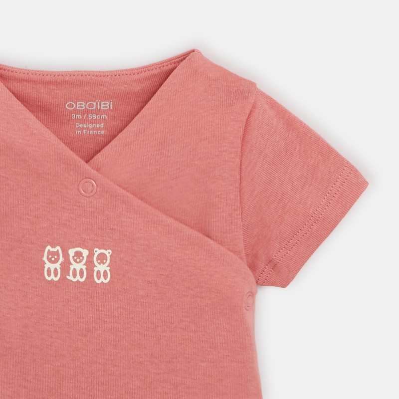 Body croisé (lot de 5) rose naissance