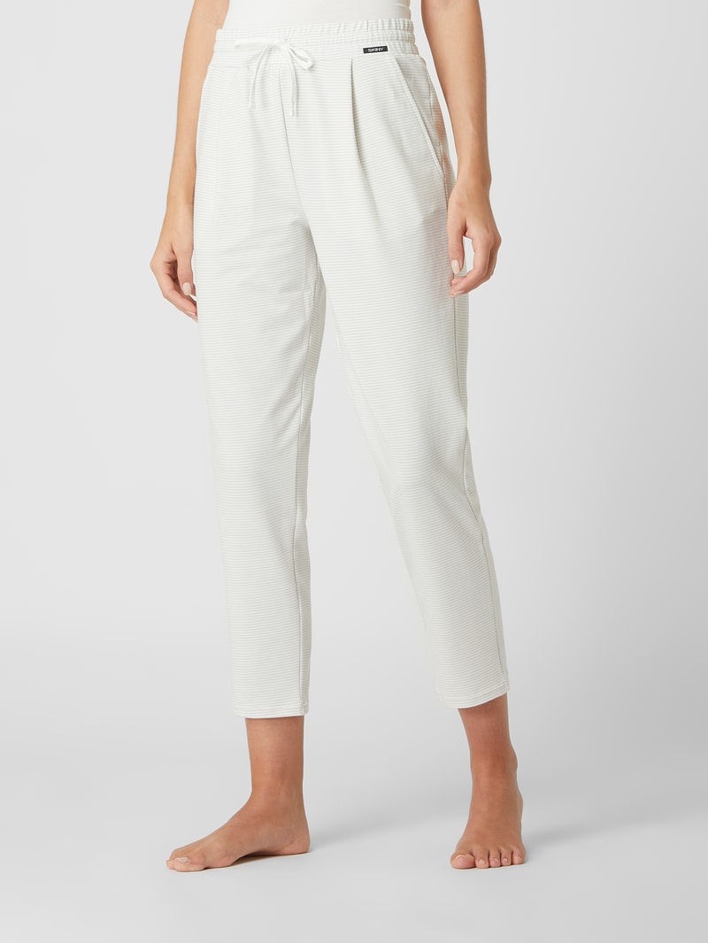 Pyjama-Hose mit Eingrifftaschen in hellgrau meliert