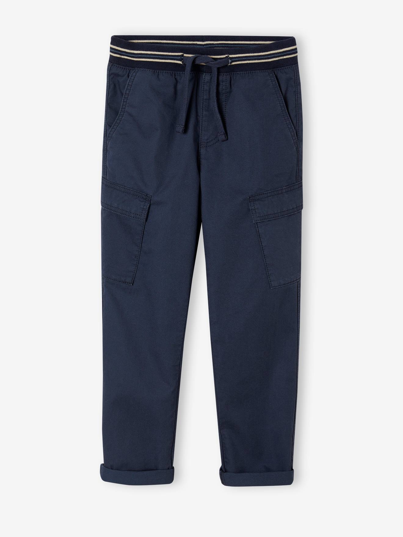 Vertbaudet Jungen Cargohose mit Schlupfbund - nachtblau