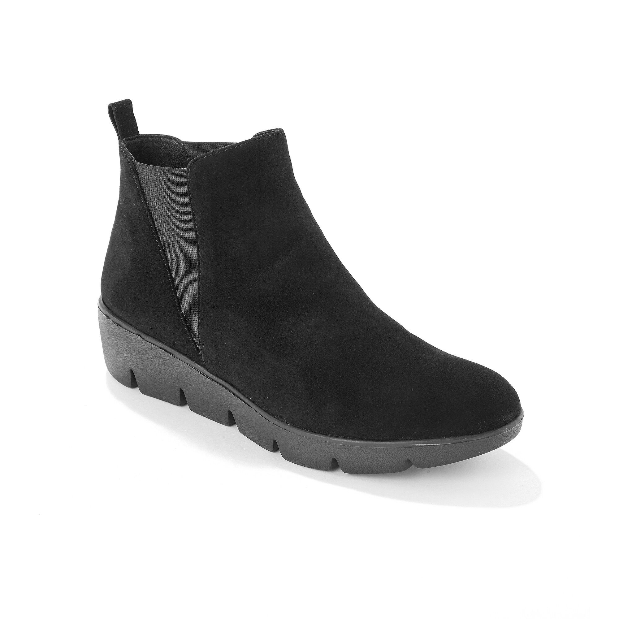 Boots compensées cuir souple certifié LWG