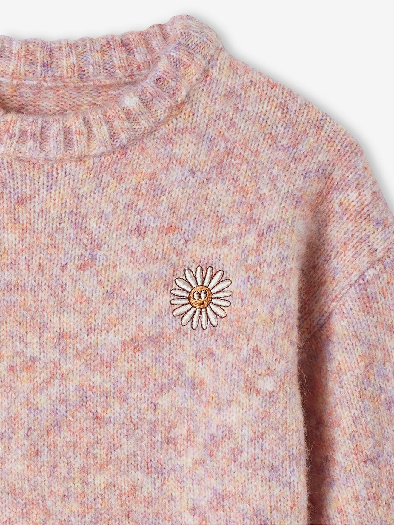 Vertbaudet Mädchen Pullover aus Mouliné-Garn - mehrfarbig