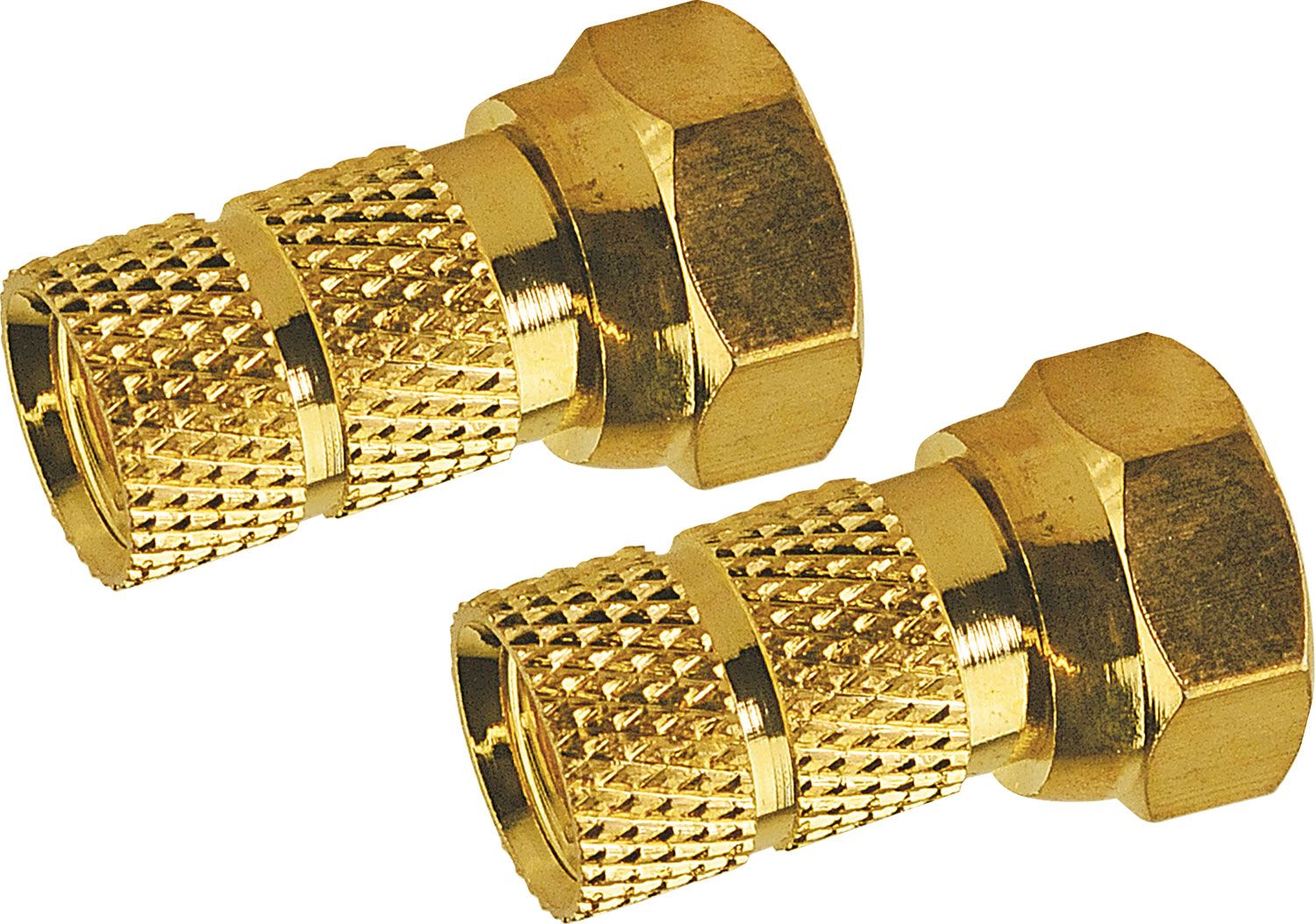 Schwaiger 6,5mm Satz von 2 vergoldeter F-Stecker