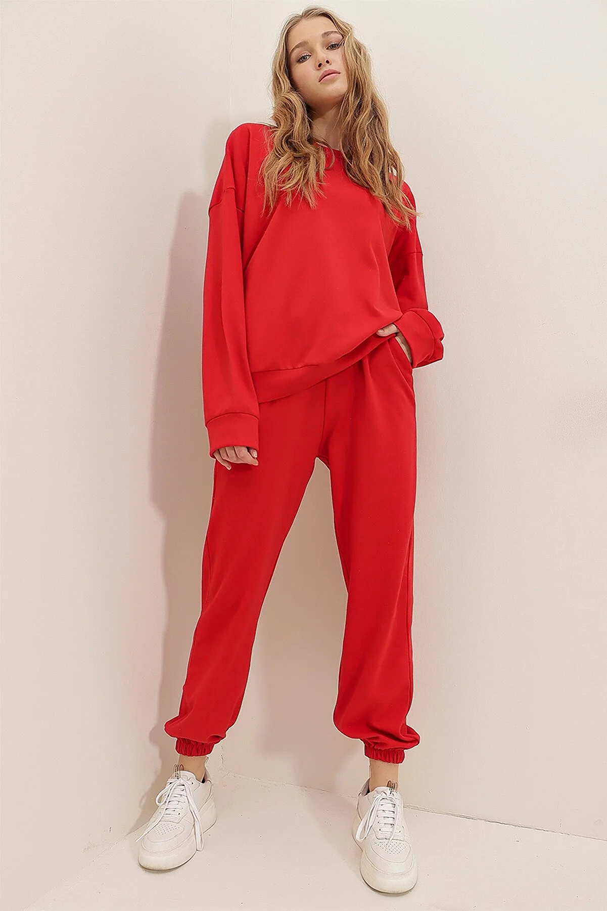 Trend Alaçatı Stili  Trainingsanzug - Rot - Regular Fit