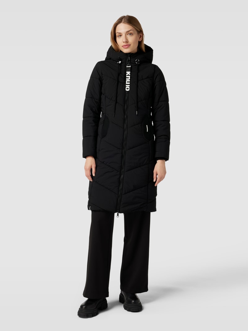 Steppmantel mit Label-Details Modell 'THE ARIBAY' in schwarz